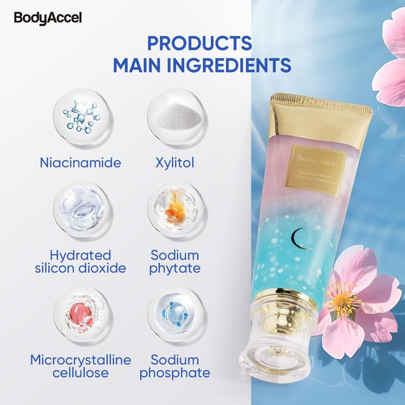 【N】Bodyaccel Niacinamide Whitening Toothpaste ,Cleaning Your Teeth and Making You Shine,For Adults,Flouride Free.
