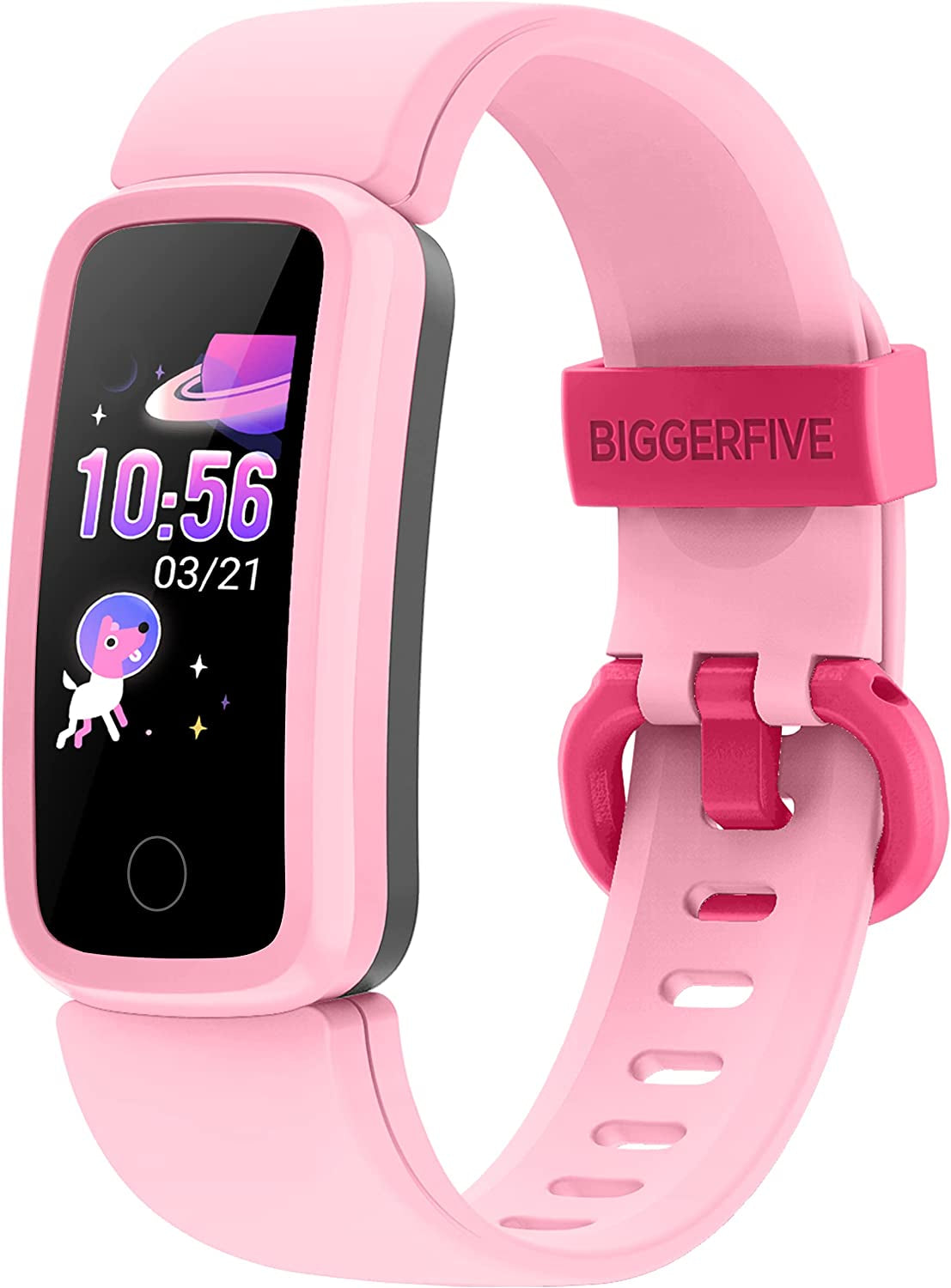 BIGGERFIVE Vigor Kids Fitness Tracker for Girls & Boys Ages 5-15, Kids Watch with IP68 Waterproof, Pedometer, Activity Tracker with Heart Rate & Sleep Monitor, Calorie & Step Counter Watch