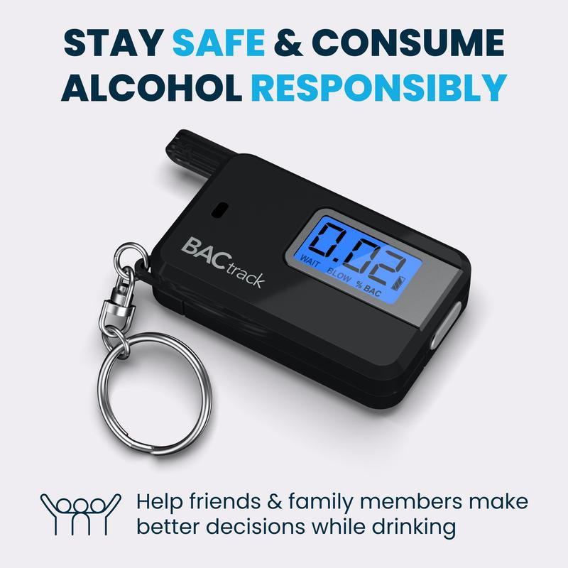 Bactrack Go Keychain Breathalyzer | Ultra-Portable Pocket Keyring Alcohol Tester for Personal Use | BAC Reader