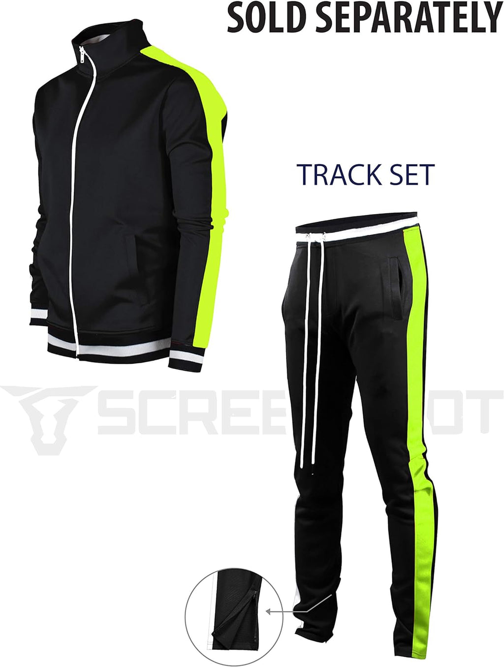SCREENSHOT-TRACK JACKET Mens Urban Hip Hop Premium Track Jacket - Slim Fit Side Taping Sportswear Urbanwear Streetwear Top