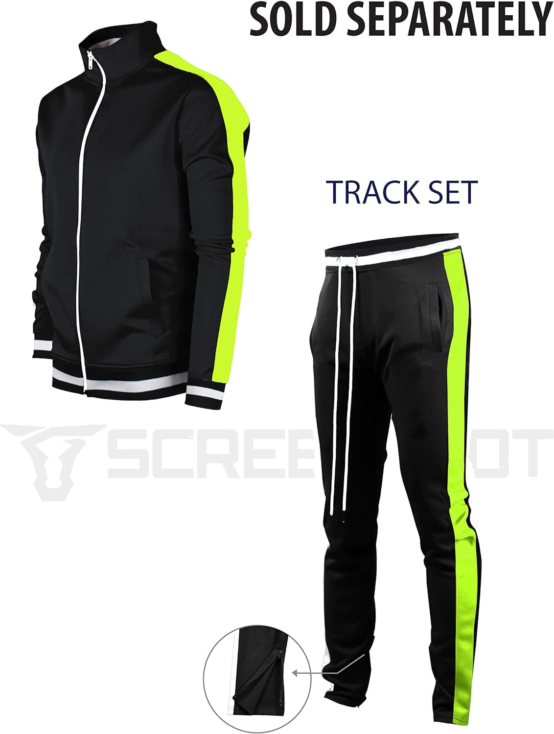 SCREENSHOT-TRACK JACKET Mens Urban Hip Hop Premium Track Jacket - Slim Fit Side Taping Sportswear Urbanwear Streetwear Top