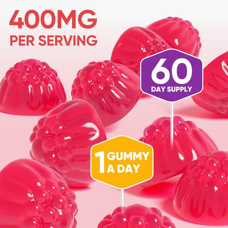 Venture Pal Magnesium Glycinate Gummies 400Mg with Ashwagandha L-Theanine & Coq10 Sugar-Free Vegan 60-Day Supply for Calm Mood & Sleep Healthcare Dietary Fitness Edible Vitamin Inositol Magnesium Complex Magnesium