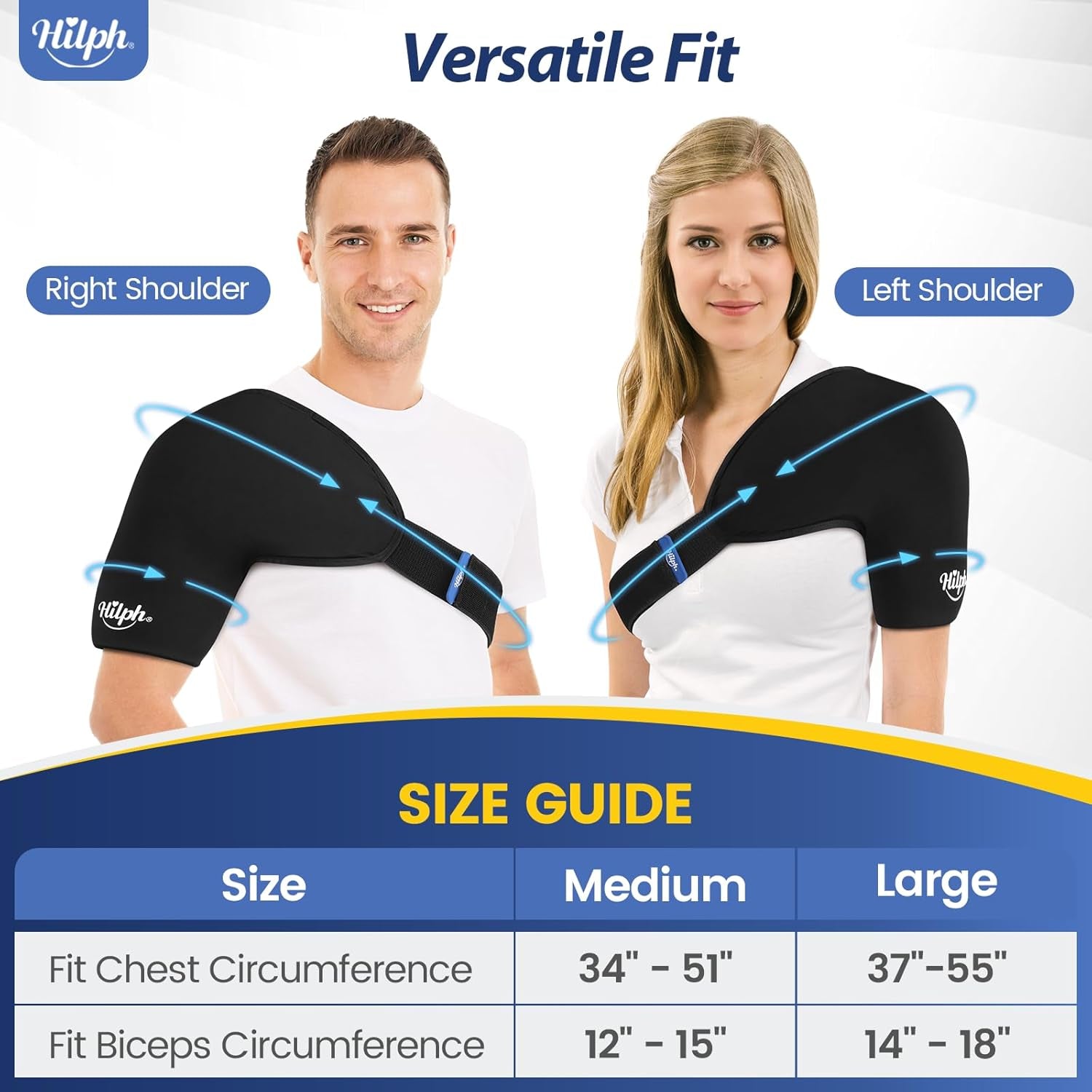 Ultimate Shoulder Ice Pack Wrap - Double-Layer Gel Cold Therapy with Compression for Rotator Cuff Relief - Easy Wear & Flexible Fit for Men & Women - Medium Size