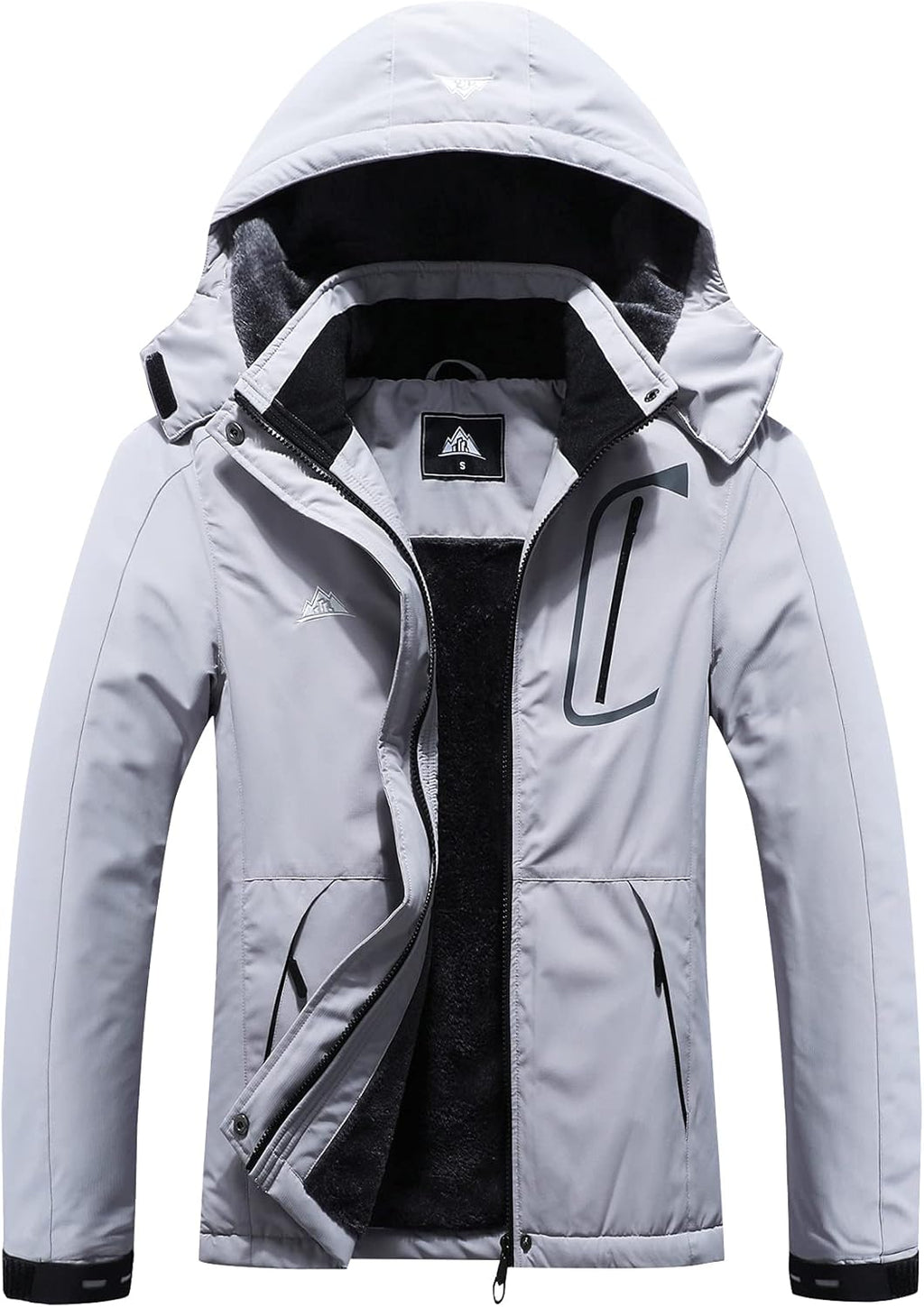 MOERDENG Women'S Waterproof Ski Jacket Warm Winter Coat Outdoor Windbreaker Hiking Snowboarding Jacket