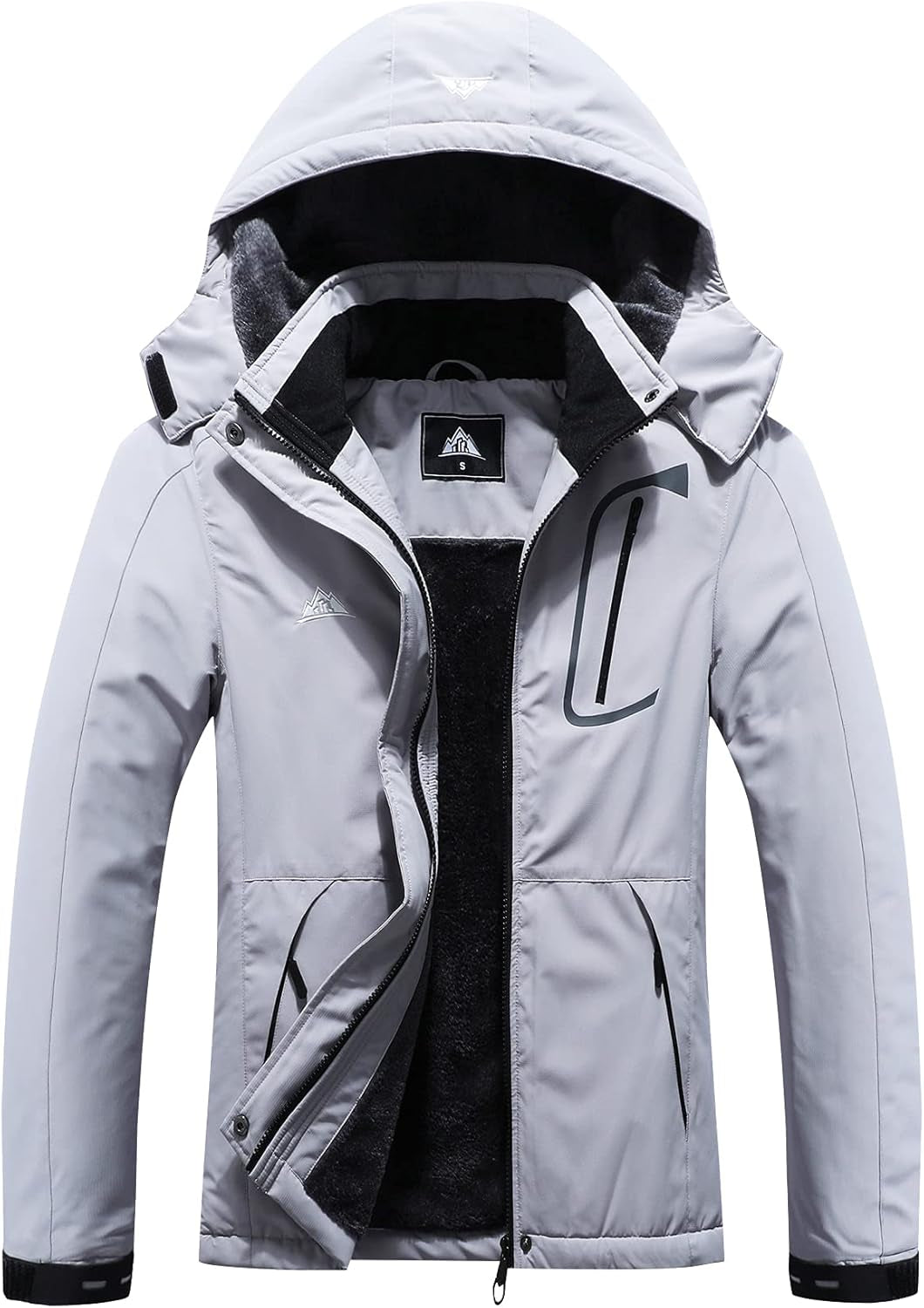 MOERDENG Women'S Waterproof Ski Jacket Warm Winter Coat Outdoor Windbreaker Hiking Snowboarding Jacket