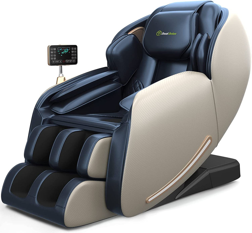 , Full Body Zero Gravity SL Track, Shiatsu Massage Chair Recliner with Heat Body Scan Foot Roller, Favor-06