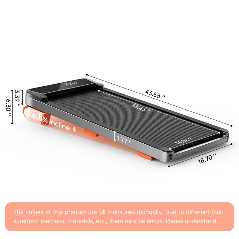 JC Walking Pad, 2.5HP Portable Treadmill with Incline under Desk Treadmill, Dealsforyoudays for Home Office with 265 Lbs Capacity,Remote Control, Led Display