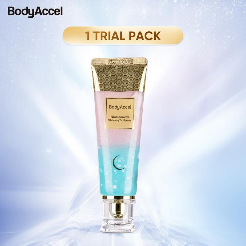 【N】Bodyaccel Niacinamide Whitening Toothpaste ,Cleaning Your Teeth and Making You Shine,For Adults,Flouride Free.