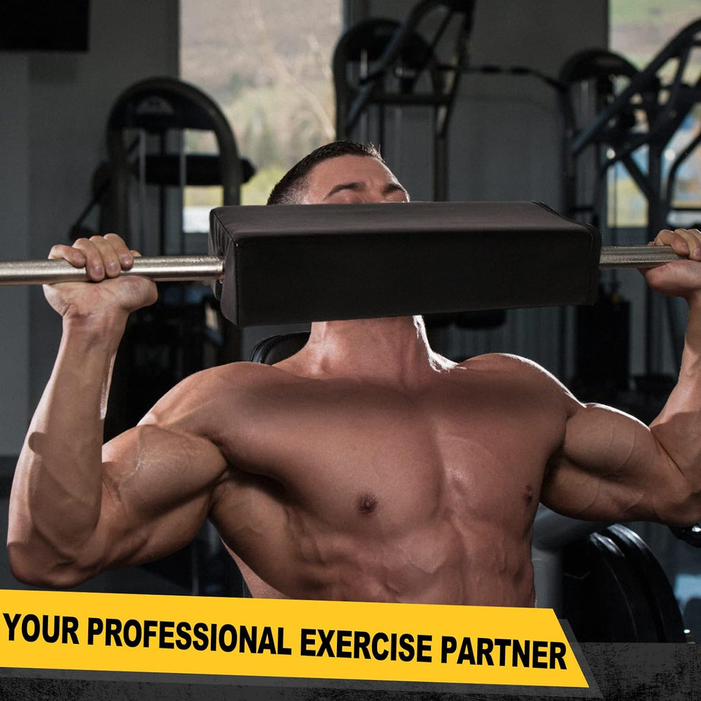 POWER GUIDANCE Square Hip Thrust Pad Barbell Squat Pad Protective Pad for Barbell Bench Press, Barbell Hip Thrusts, Weight Lifting, Squats, Lunges - Fit Standard and Olympic Bars