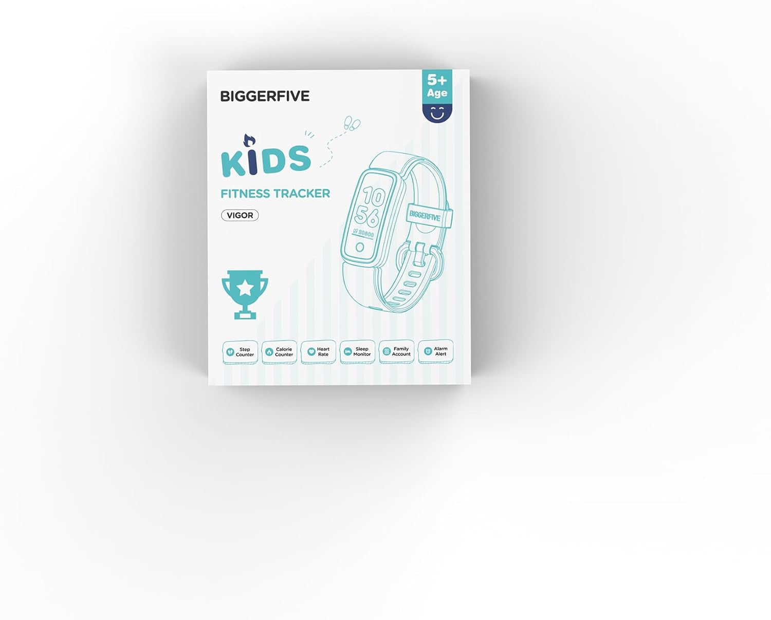 BIGGERFIVE Vigor Kids Fitness Tracker for Girls & Boys Ages 5-15, Kids Watch with IP68 Waterproof, Pedometer, Activity Tracker with Heart Rate & Sleep Monitor, Calorie & Step Counter Watch