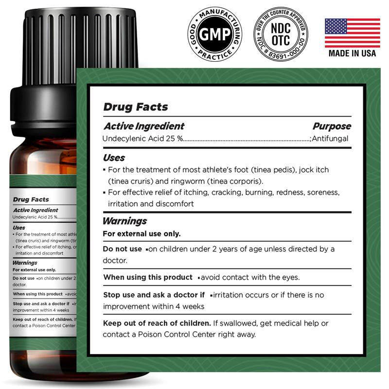 Foot Cure Extra Strength Toenail Fungus Treatment – 25% Undecylenic Acid Antifungal Nail Repair for Yellow, Thick & Ingrown Nails – Softens Damaged Nails on Fingers & Toes – 15Ml