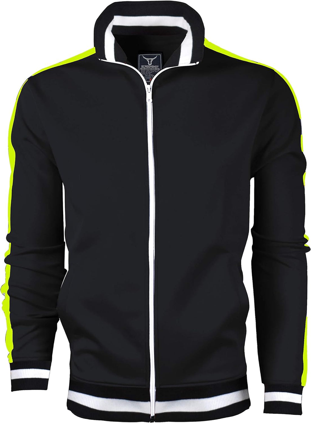 SCREENSHOT-TRACK JACKET Mens Urban Hip Hop Premium Track Jacket - Slim Fit Side Taping Sportswear Urbanwear Streetwear Top