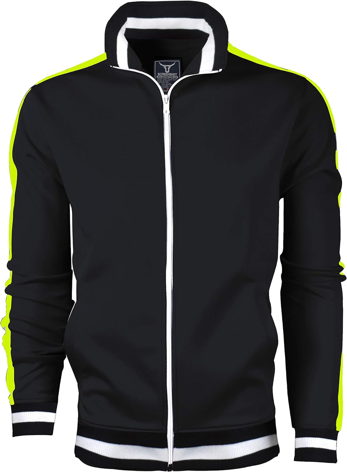 SCREENSHOT-TRACK JACKET Mens Urban Hip Hop Premium Track Jacket - Slim Fit Side Taping Sportswear Urbanwear Streetwear Top