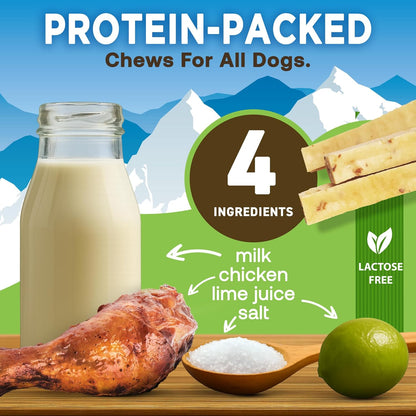 Peanut Butter Flavor Gold Yak Chews for Large Dogs (1 lb to 5lb Bags)