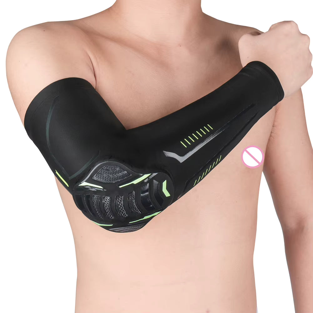 1Pc Sports Arm Guard Crashproof Compression Sleeves Elbow Protective Pad UV Protection Hand Cover for Running Fishing Cycling