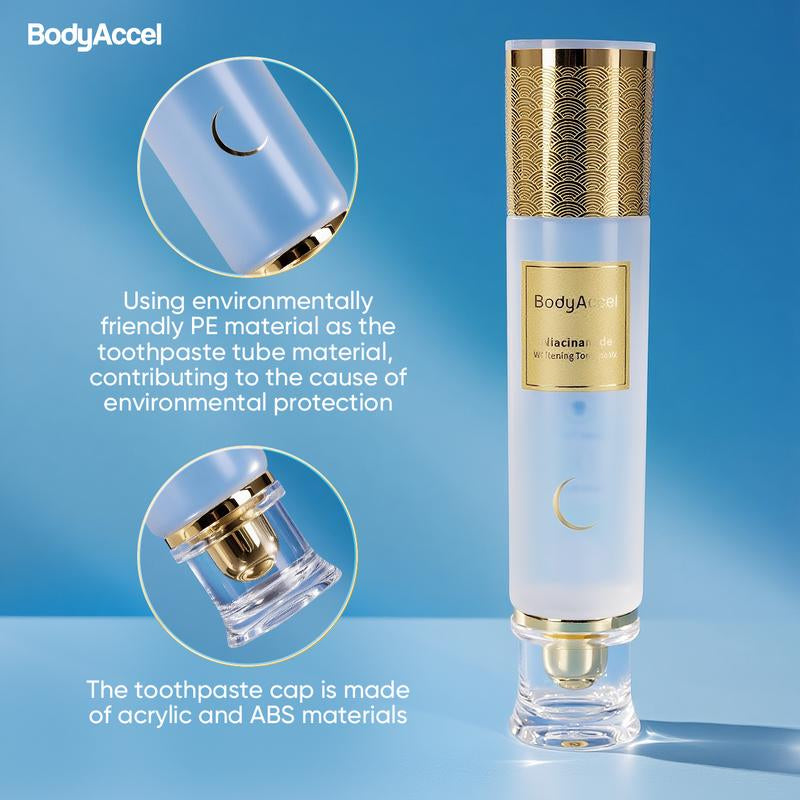 【N】Bodyaccel Niacinamide Whitening Toothpaste ,Cleaning Your Teeth and Making You Shine,For Adults,Flouride Free.