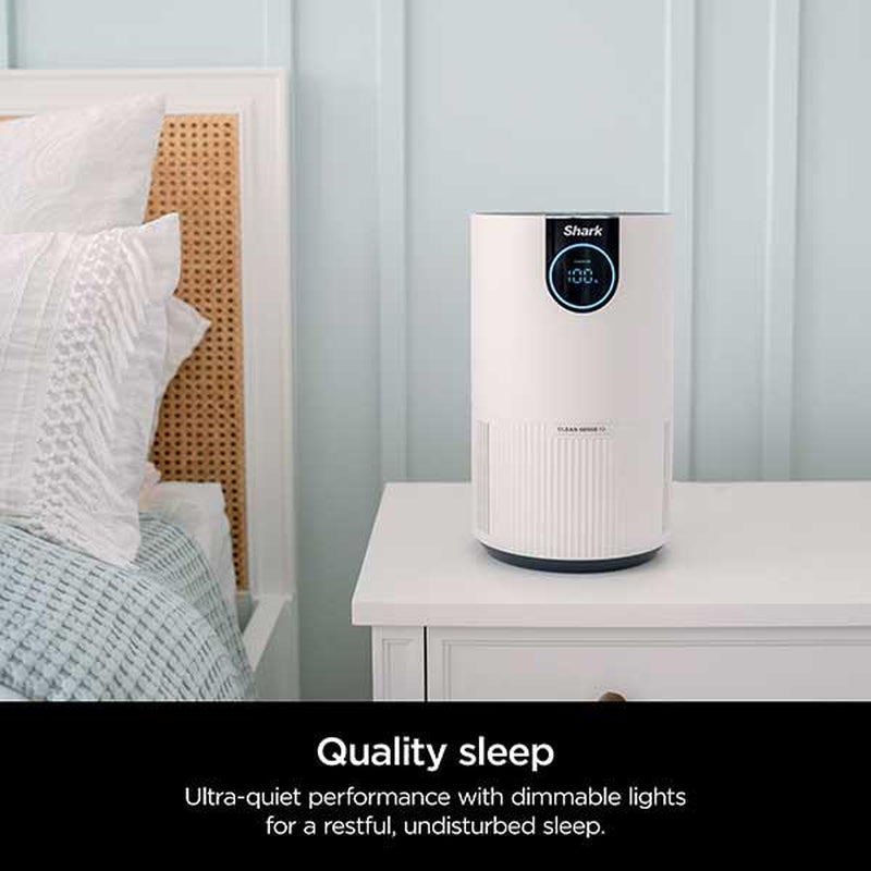 Shark HP102 Air Purifier with True HEPA Filter, 100M³ Capacity, Digital Display, Compact Design, Pure Air Microforce Technology, Clean Sense IQ, Allergen Relief