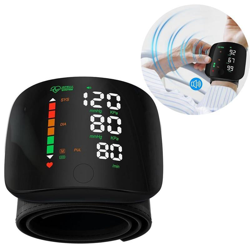 Wrist Blood Pressure Monitor Led Display,Touch Screen Wrist Blood Pressure Cuff 99X2 Reading Memory Wrist Bp Monitor with Carrying Case,Health Monitoring Adjustable.