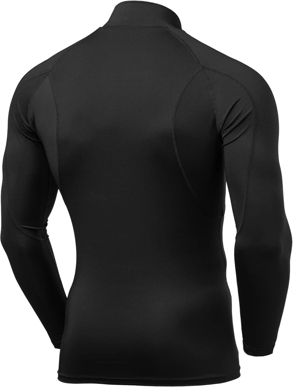 TSLA Men'S UPF 50+ Mock Long Sleeve Compression Shirts, Athletic Workout Shirt, Base Layer for Water Sports